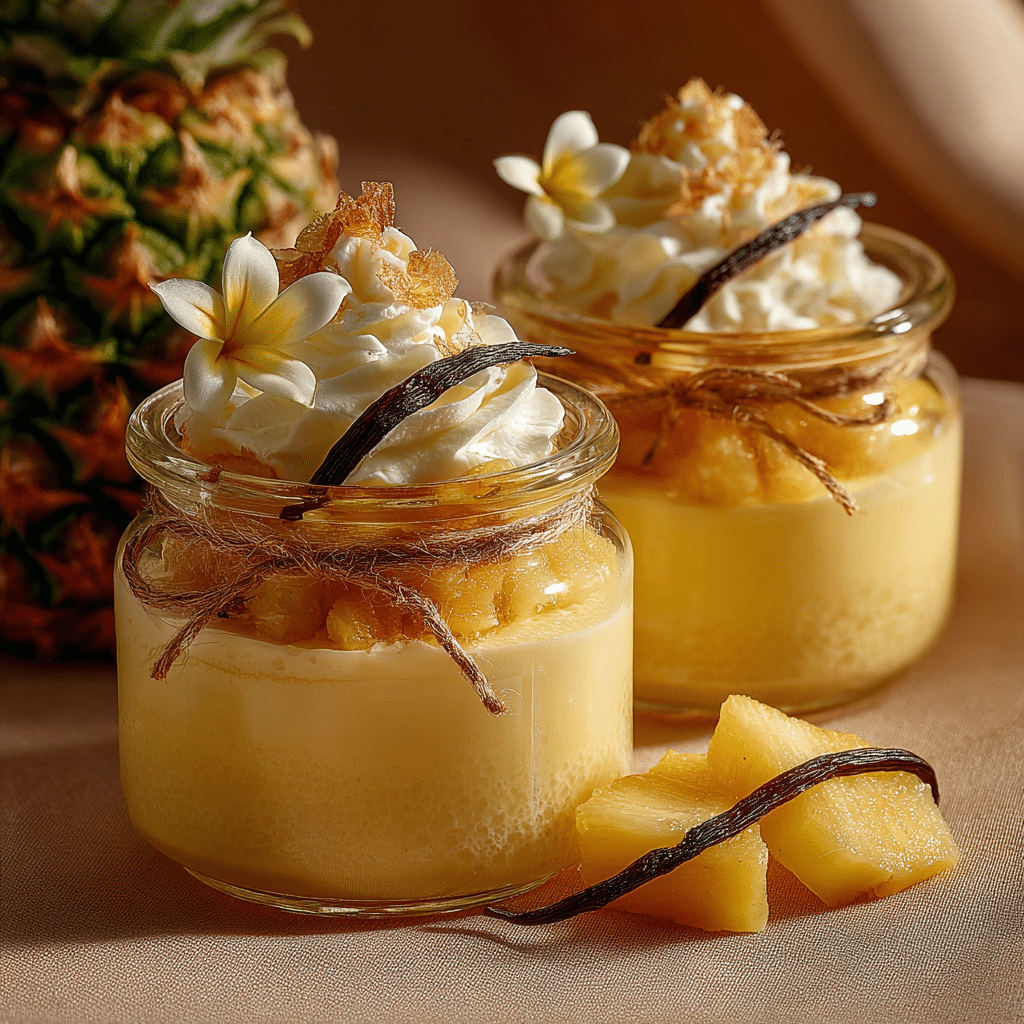 Pineapple Vanilla Custard Jars Recipe - Recipe Image