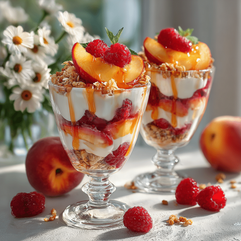 Peach Raspberry Yogurt Parfaits Recipe