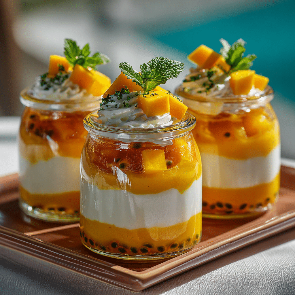 Mango Passion Fruit Dessert Jars Recipe - Recipe Image