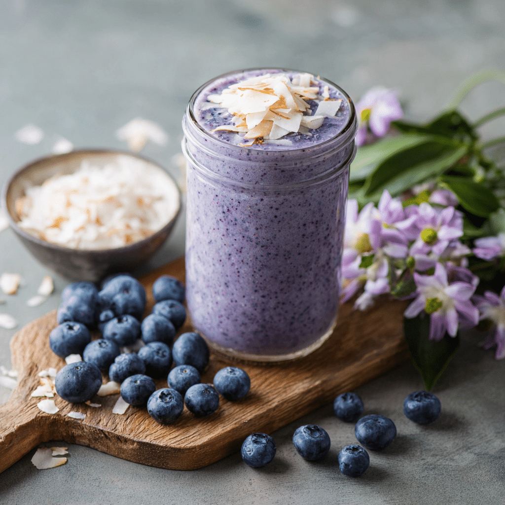 Blueberry Coconut Smoothie Recipe - Recipe Image