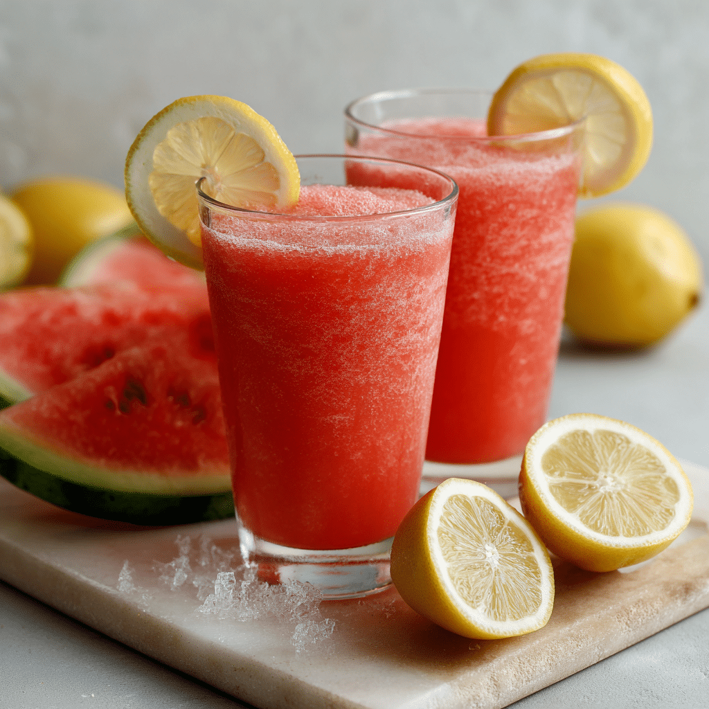 Watermelon Lemon Slush Recipe - Recipe Image