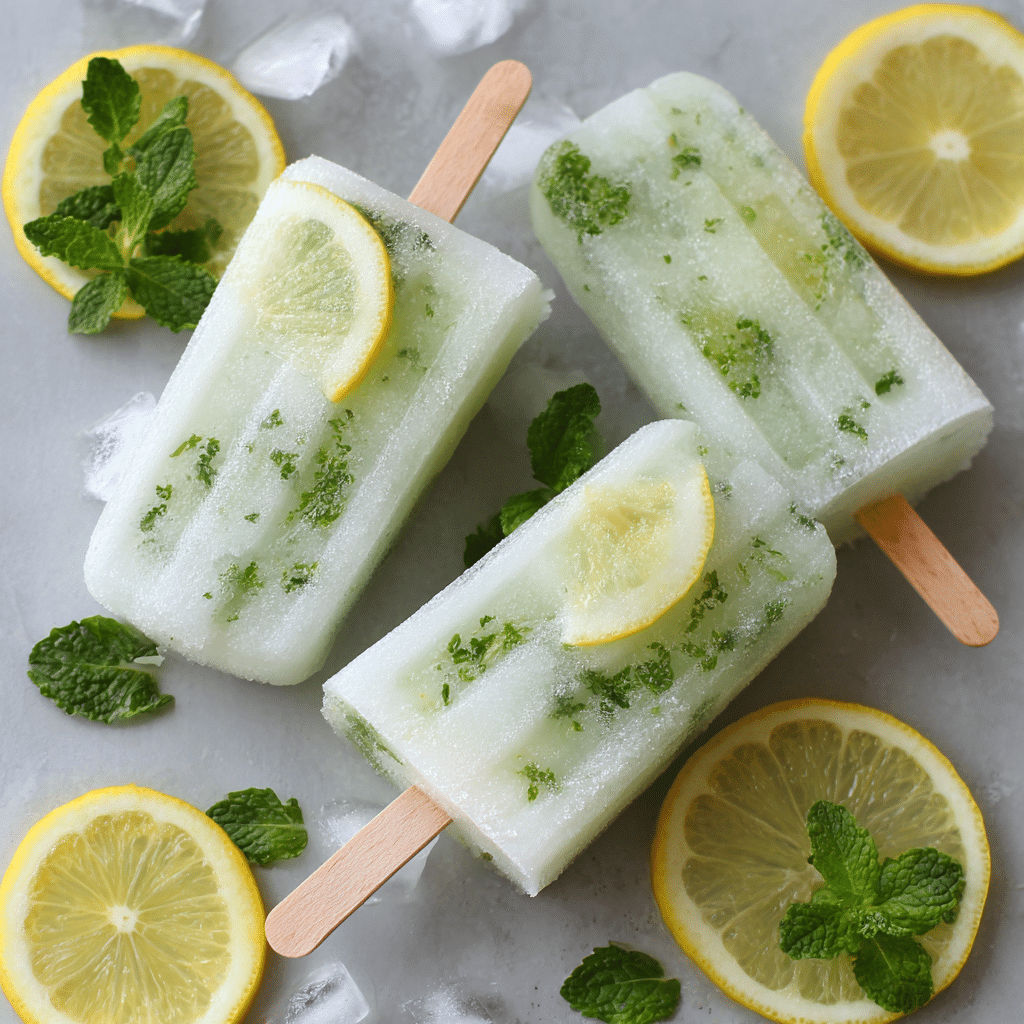 Lemon Mint Ice Pops Recipe - Recipe Image