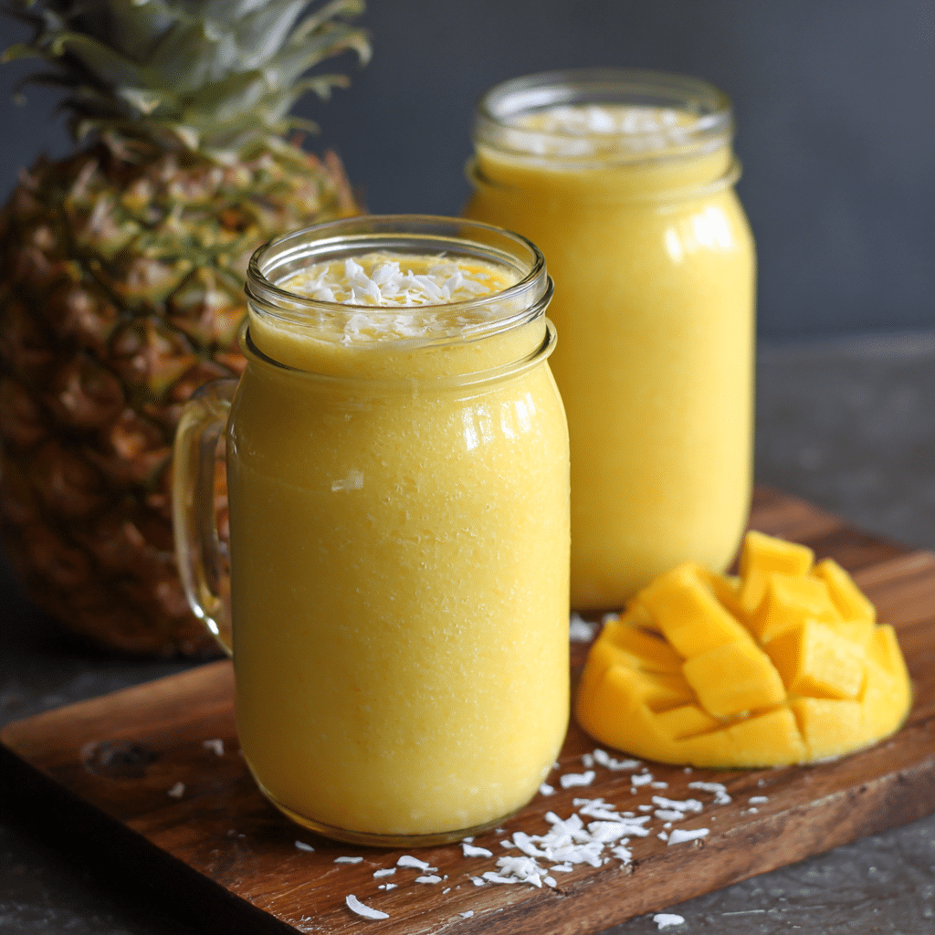 Tropical Mango Pineapple Smoothie Recipe - Recipe Image