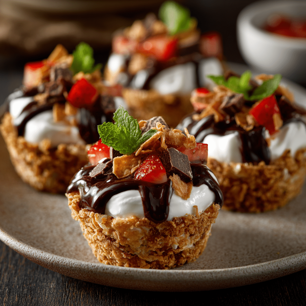 Mini Taco Dessert Cups Recipe - Recipe Image