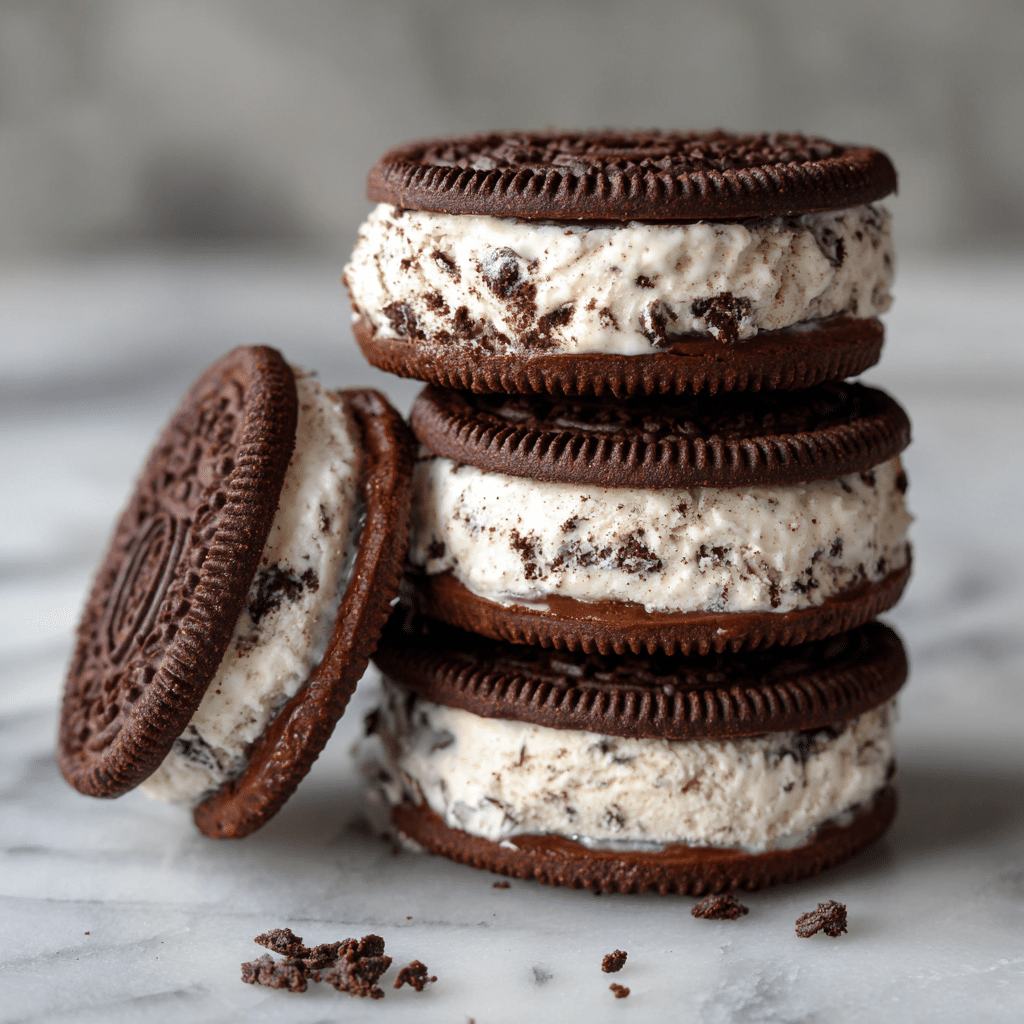 Oreo Ice Cream Sandwiches Recipe - Recipe Image