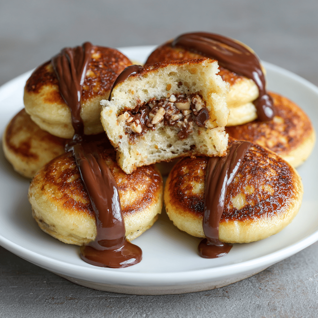 Nutella Stuffed Pancake Bites Recipe - Recipe Image