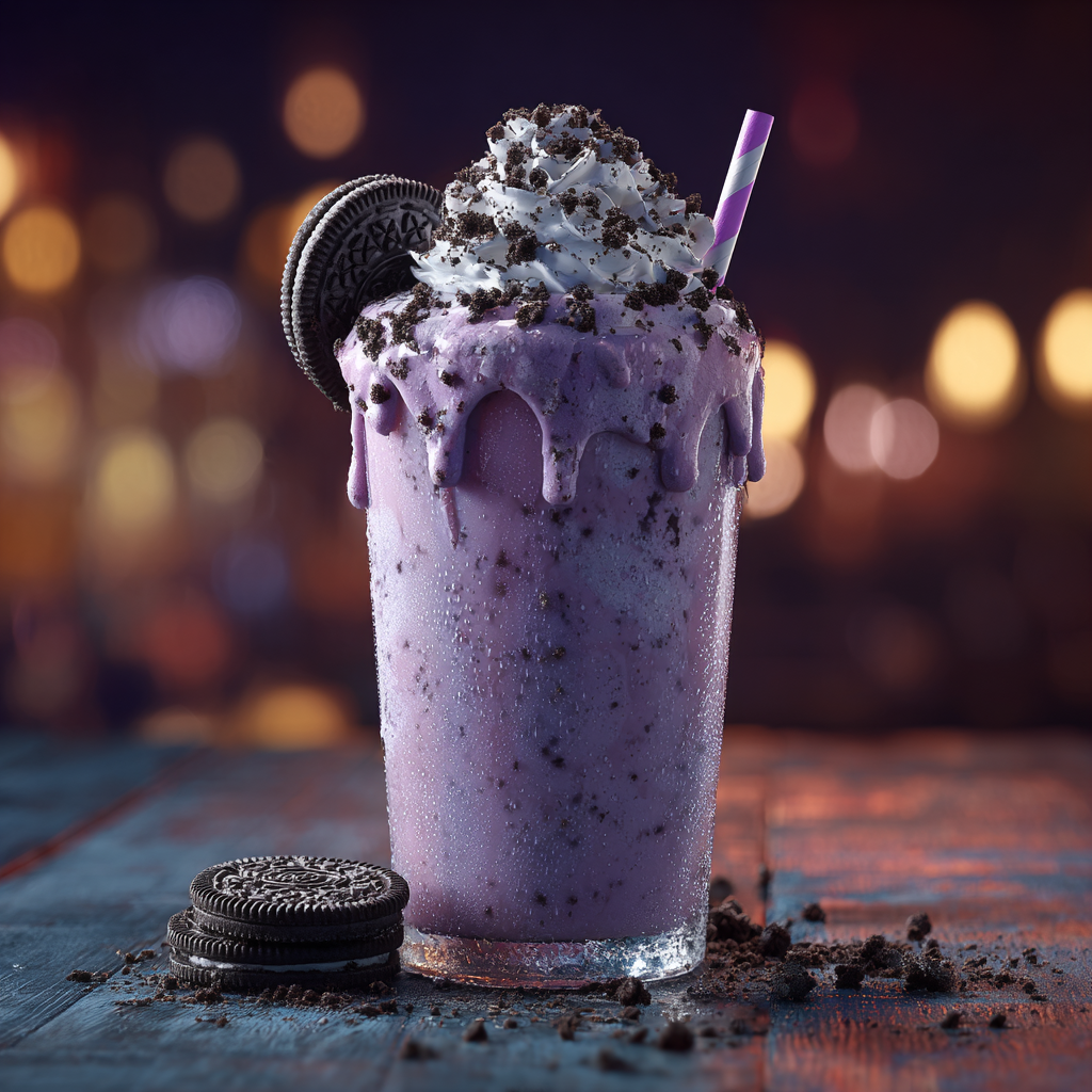 Ube Oreo Milkshake Recipe - Recipe Image
