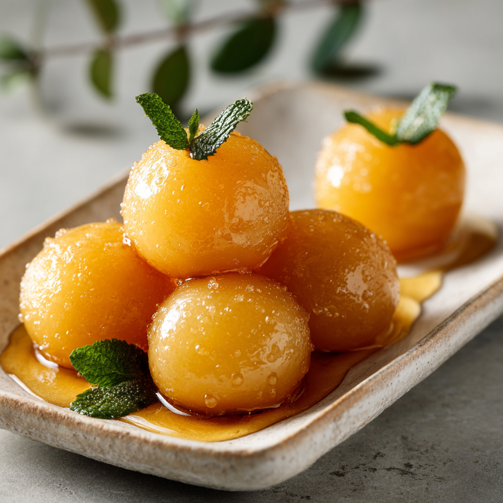 Calamansi Honey Mochi Balls Recipe - Recipe Image