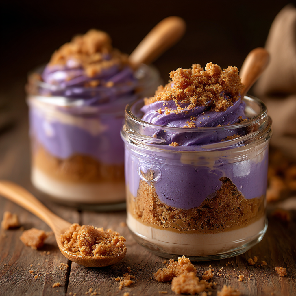 Ube Biscoff Dessert Cups Recipe - Recipe Image
