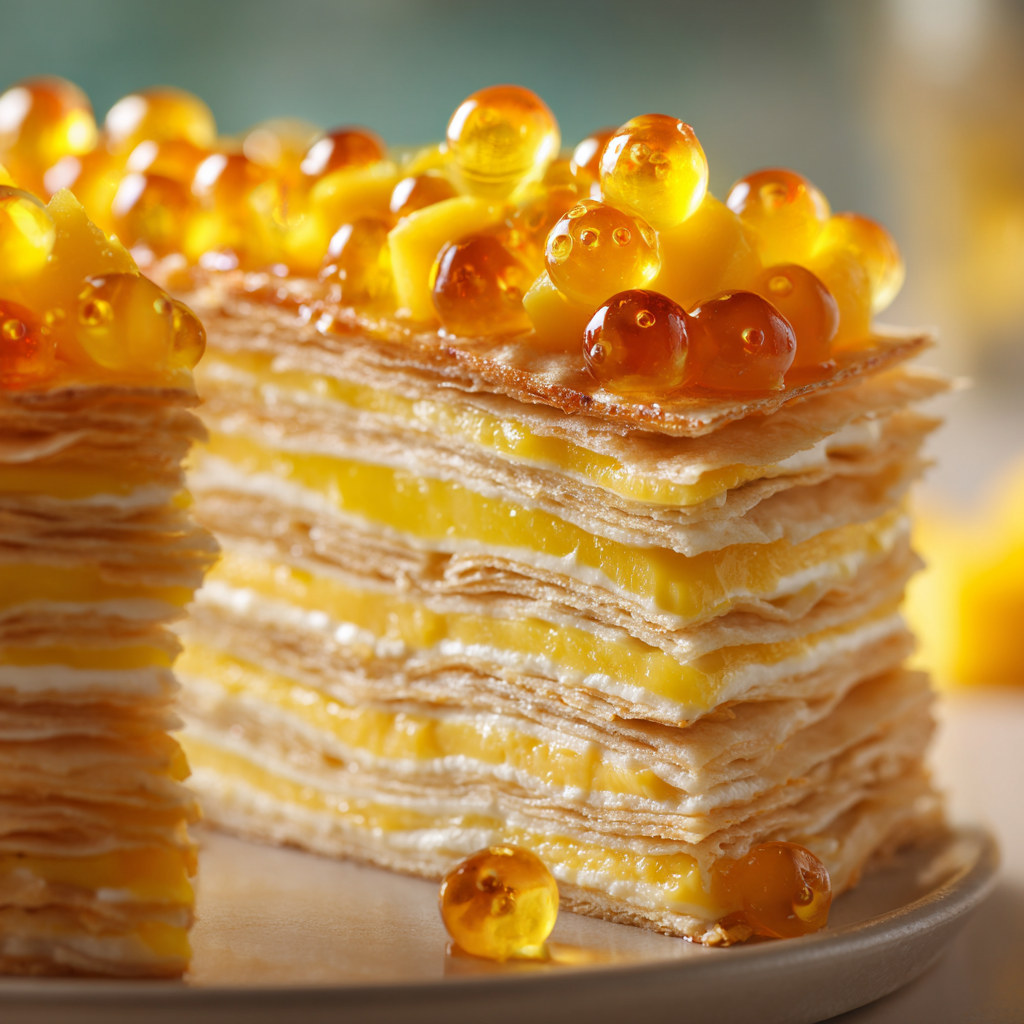Mango Sago Crepe Cake Recipe - Recipe Image