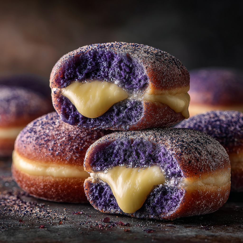 Ube Leche Donuts Recipe - Recipe Image