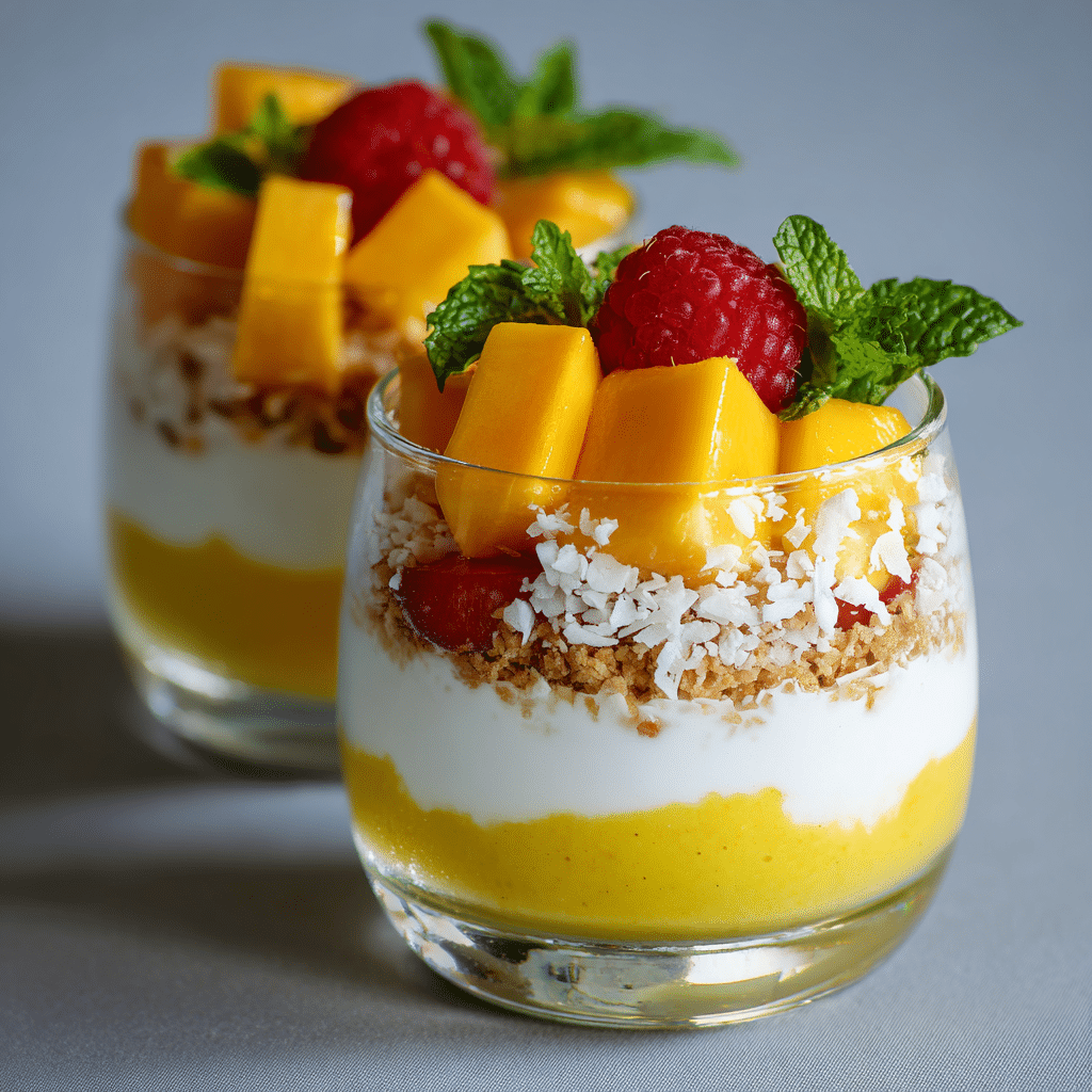 Mango Coconut Fruit Parfait Recipe - Recipe Image