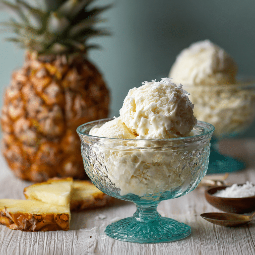 Pineapple Coconut Ice Cream Recipe - Recipe Image