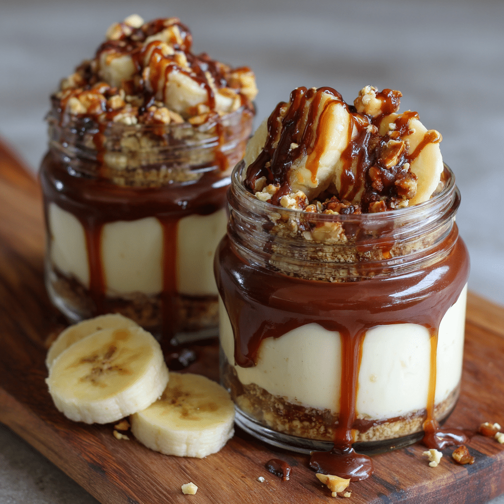 Banana Nutella Cheesecake Jars Recipe - Recipe Image