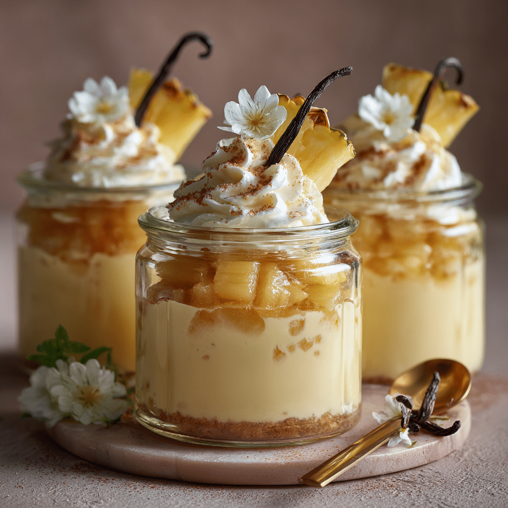 Pineapple Vanilla Custard Jars Recipe - Recipe Image