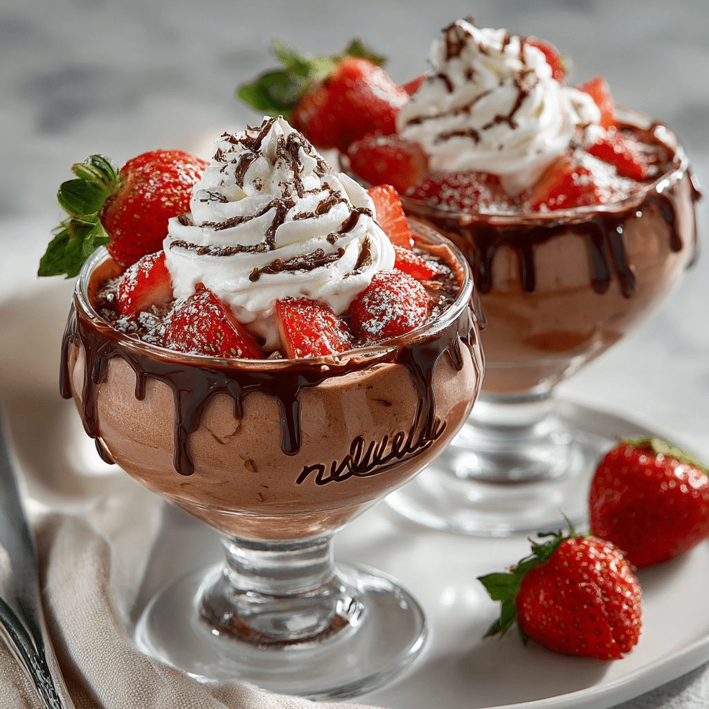 Nutella Strawberry Mousse Cups Recipe - Recipe Image