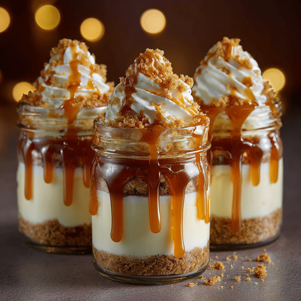Vanilla Caramel Cheesecake Jars Recipe - Recipe Image