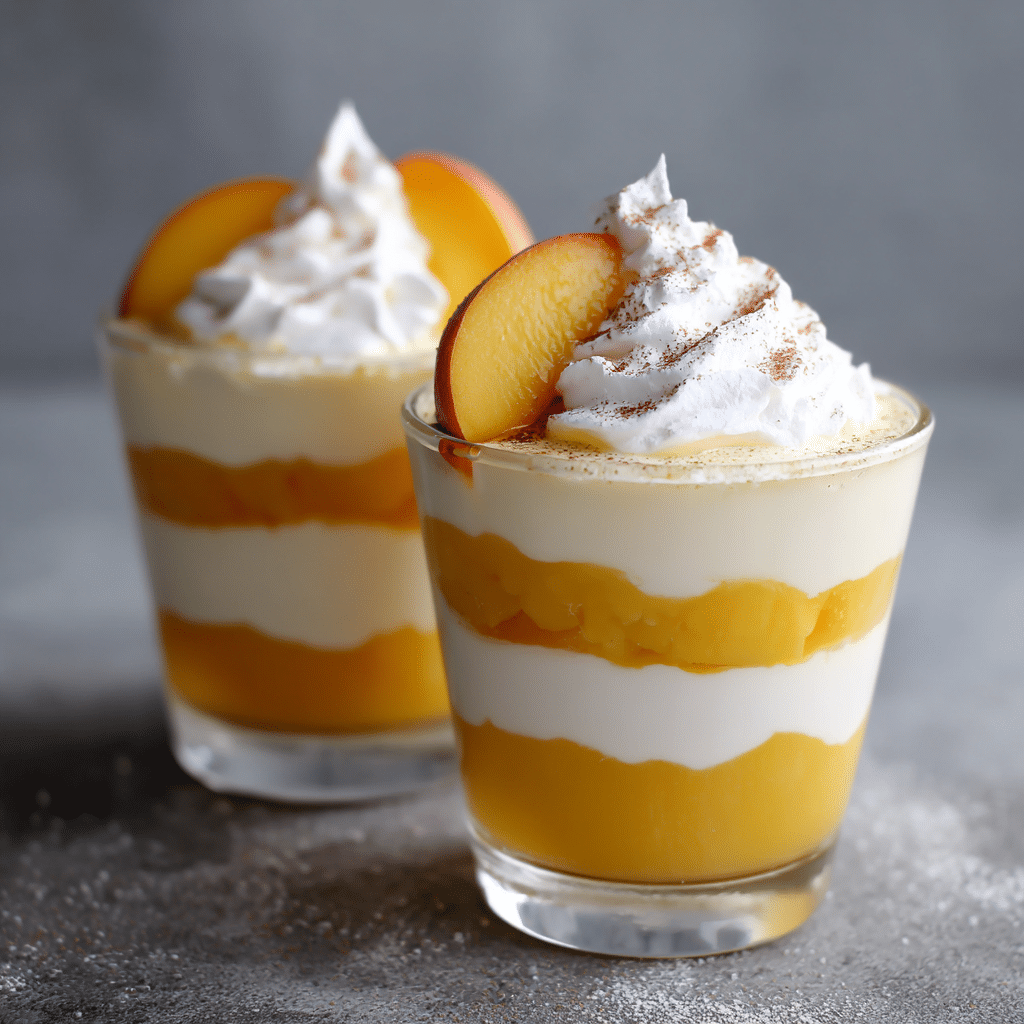 Peach Vanilla Pudding Cups Recipe - Recipe Image