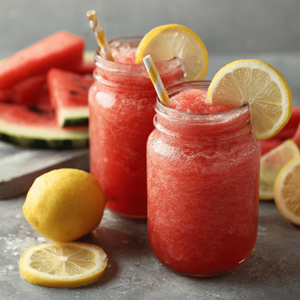 Watermelon Lemon Slush Recipe - Recipe Image