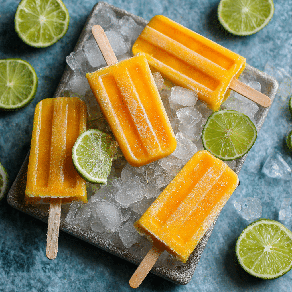 Mango Lime Ice Pops Recipe - Recipe Image