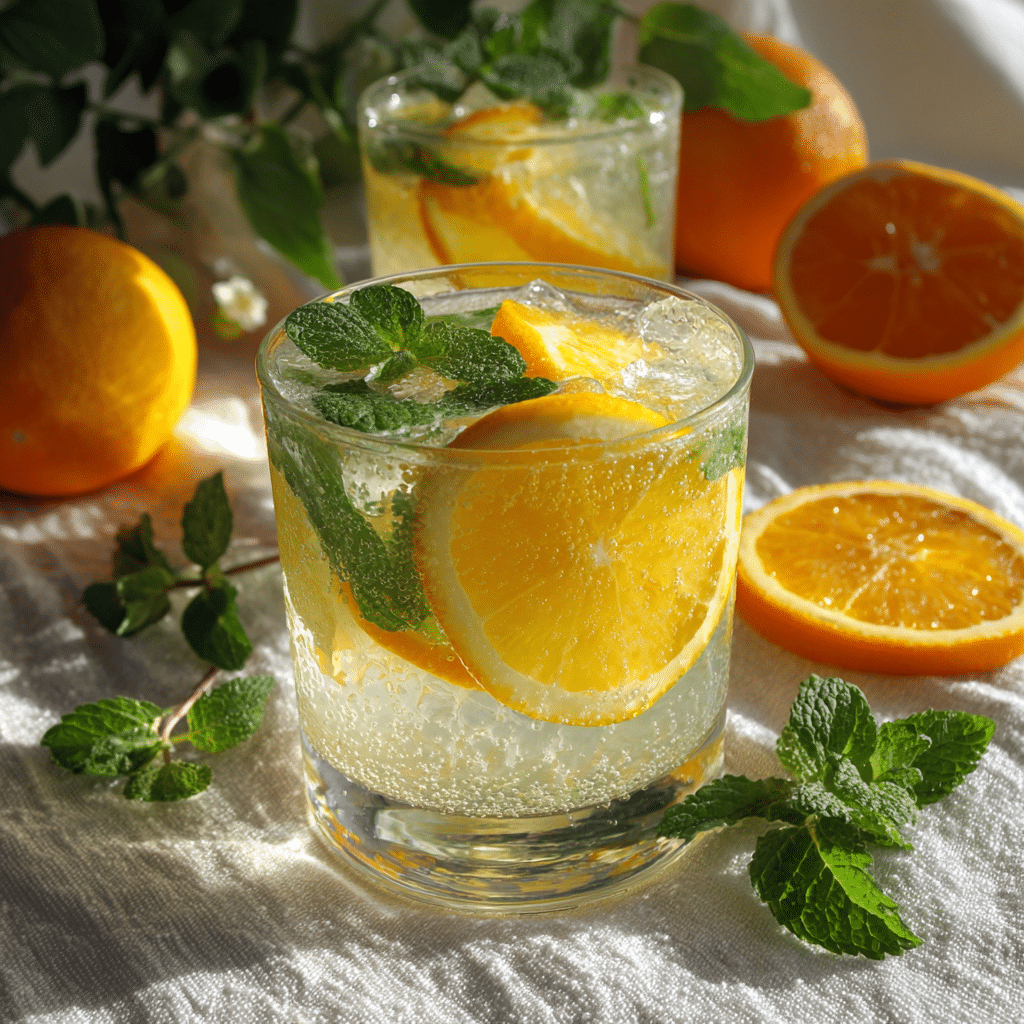 Orange Lemon Mint Spritzer Recipe - Recipe Image