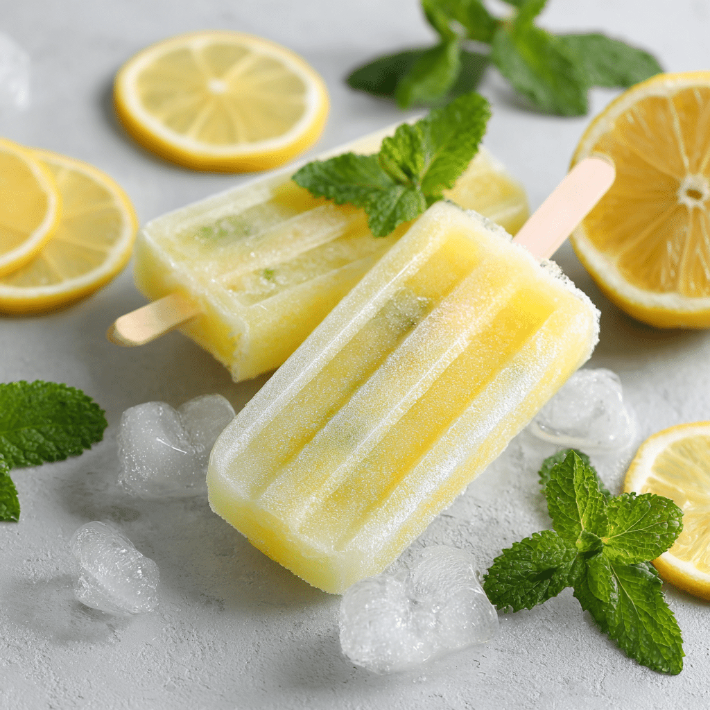 Lemon Mint Ice Pops Recipe - Recipe Image