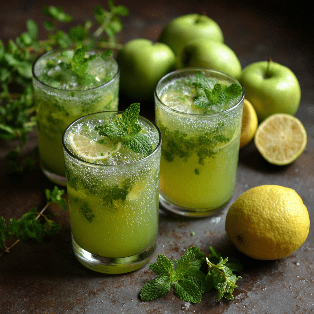Green Apple Lemon Mint Cooler Recipe - Recipe Image