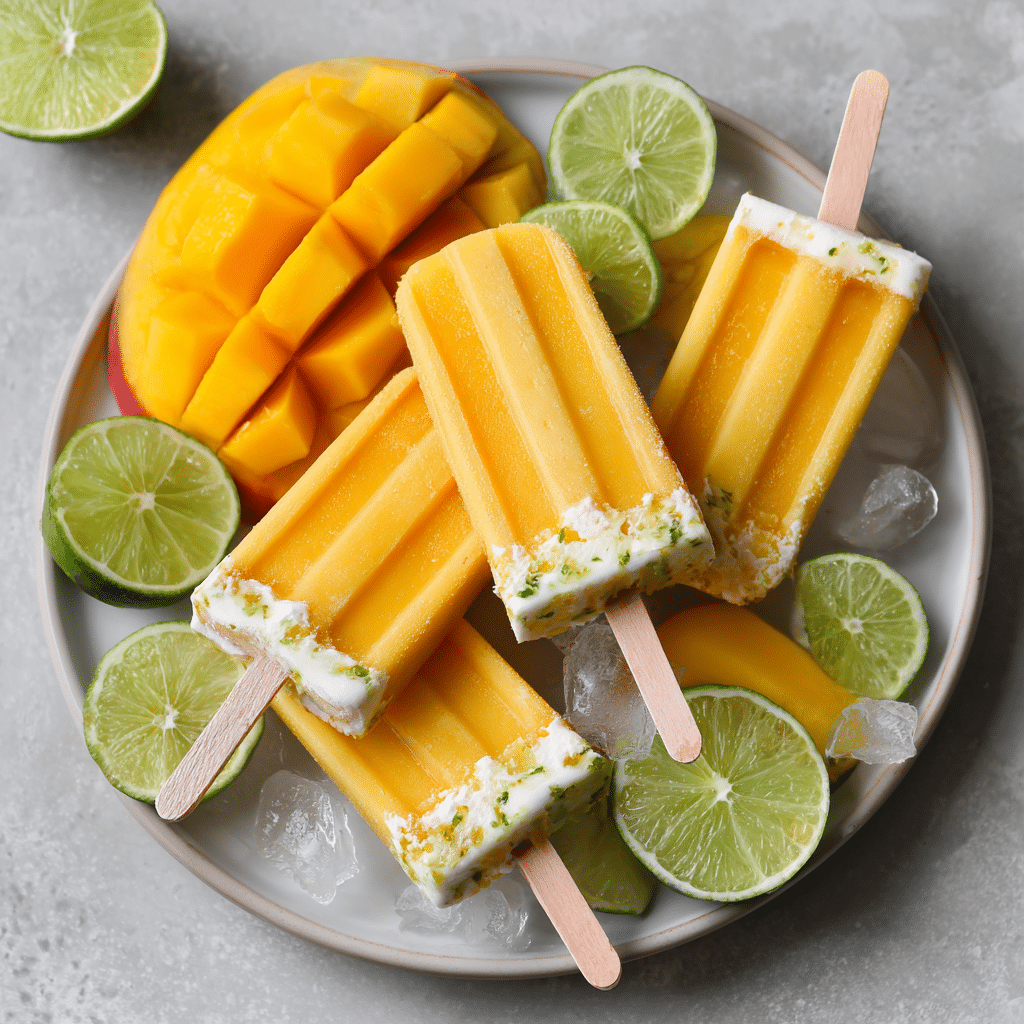 Mango Lime Ice Pops Recipe - Recipe Image